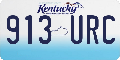 KY license plate 913URC