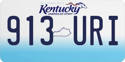 KY license plate 913URI
