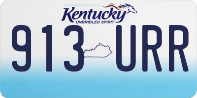 KY license plate 913URR