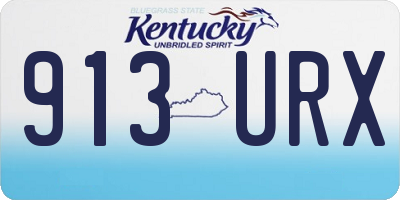 KY license plate 913URX