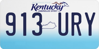 KY license plate 913URY