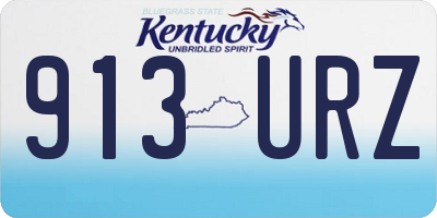 KY license plate 913URZ