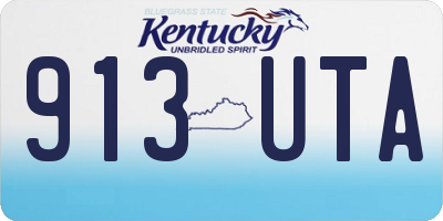 KY license plate 913UTA