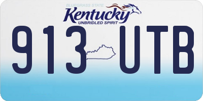 KY license plate 913UTB