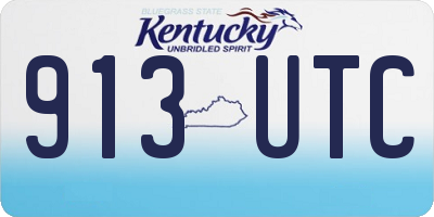 KY license plate 913UTC