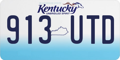 KY license plate 913UTD