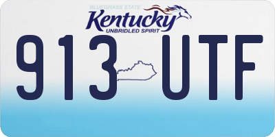 KY license plate 913UTF