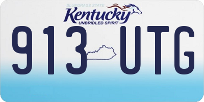 KY license plate 913UTG