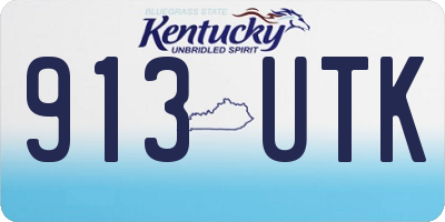 KY license plate 913UTK