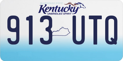 KY license plate 913UTQ