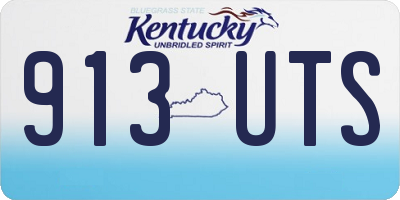 KY license plate 913UTS