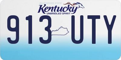 KY license plate 913UTY