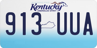 KY license plate 913UUA