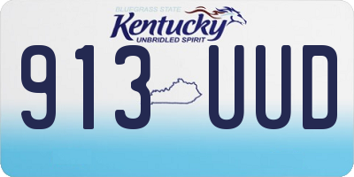 KY license plate 913UUD