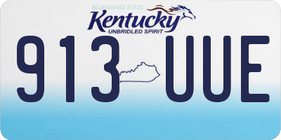 KY license plate 913UUE