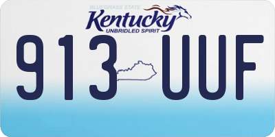 KY license plate 913UUF