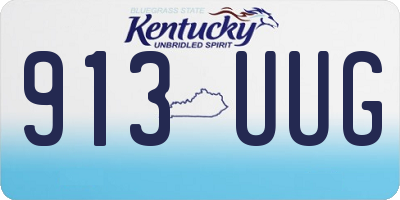 KY license plate 913UUG