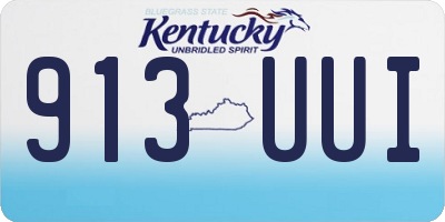 KY license plate 913UUI