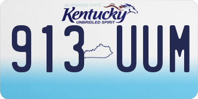 KY license plate 913UUM