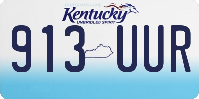 KY license plate 913UUR