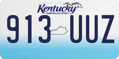 KY license plate 913UUZ