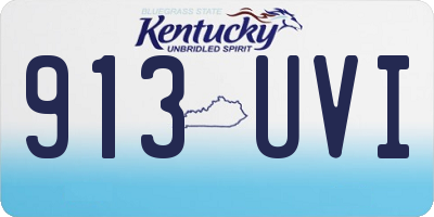 KY license plate 913UVI