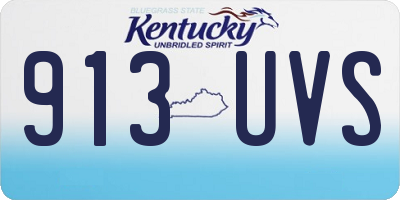 KY license plate 913UVS