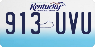 KY license plate 913UVU