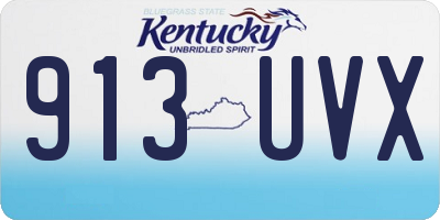 KY license plate 913UVX