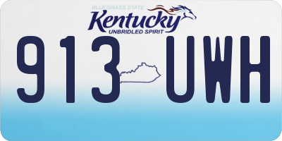 KY license plate 913UWH