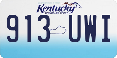 KY license plate 913UWI