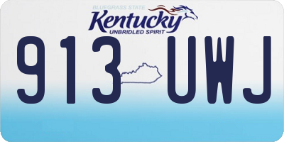 KY license plate 913UWJ