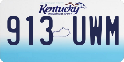 KY license plate 913UWM
