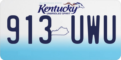 KY license plate 913UWU