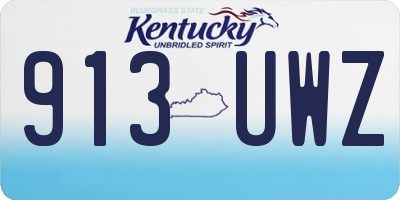 KY license plate 913UWZ