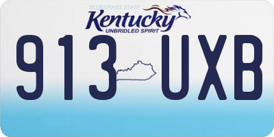 KY license plate 913UXB