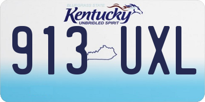 KY license plate 913UXL