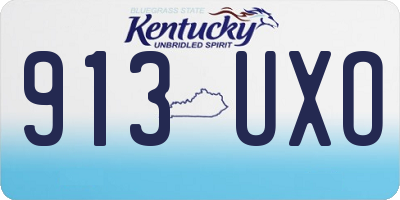 KY license plate 913UXO
