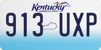 KY license plate 913UXP