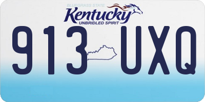 KY license plate 913UXQ