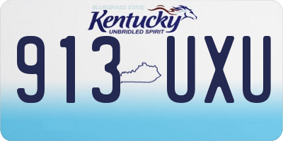 KY license plate 913UXU
