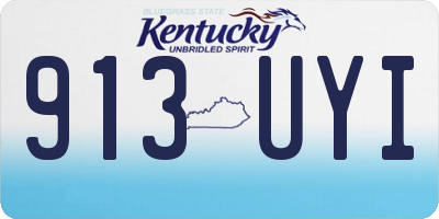 KY license plate 913UYI