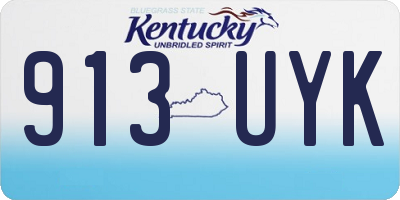 KY license plate 913UYK