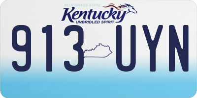 KY license plate 913UYN