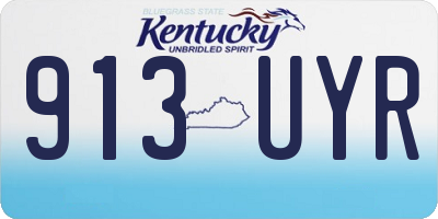 KY license plate 913UYR