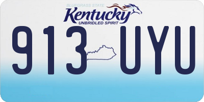 KY license plate 913UYU