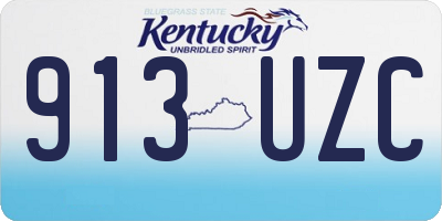KY license plate 913UZC