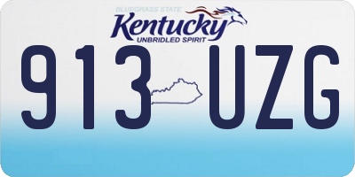 KY license plate 913UZG