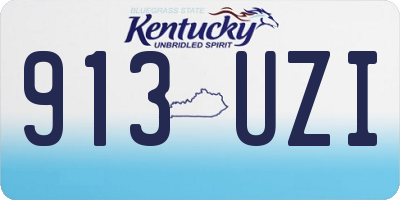 KY license plate 913UZI