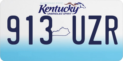 KY license plate 913UZR